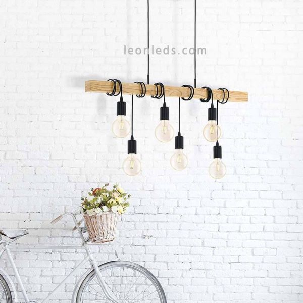 Candeeiro suspenso Townshend 6 luzes vintage Eglo