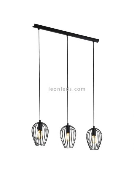 Candeeiro suspenso Newtown preto 3xE27