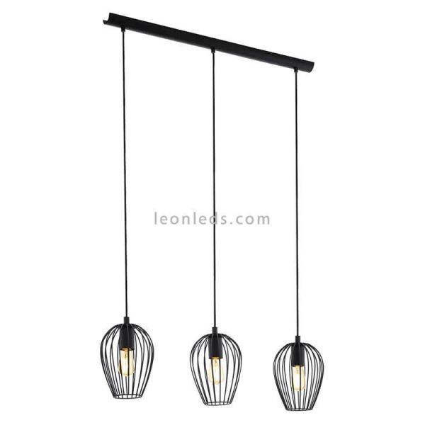 Candeeiro suspenso Newtown preto 3xE27