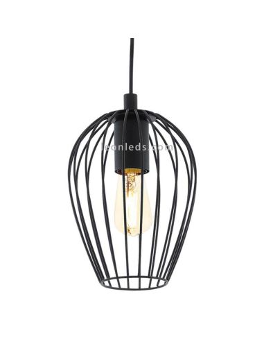 Newtown luminária pendente aço 3xE27 preto