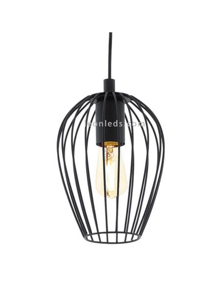 Newtown luminária pendente aço 3xE27 preto