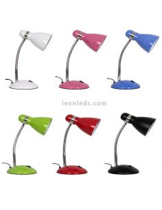 Flexo de estudio color verde 1xE27 Megara Fabrilamp | LeonLeds Iluminación 2