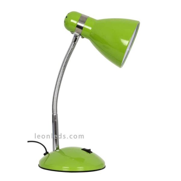 Flexo de estudio color verde 1xE27 Megara Fabrilamp | LeonLeds Iluminación