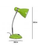 Flexo de estudio color verde bombilla 1xE27 Megara dimensiones marca Fabrilamp | LeonLeds Iluminación