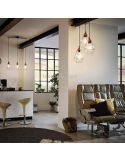 Lámpara colgante Tarbes  de 3 luces color cobre ambiente Eglo iluminación