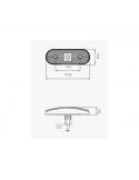 Dimensiones de Piloto LED Ambar con conector + grapa 24V Unipoint 1 31-2004-017 Aspock | LeonLeds