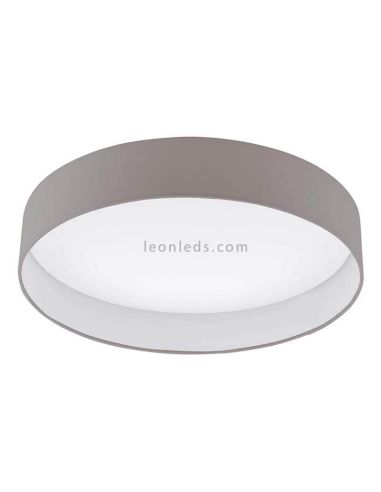 Plafón LED textil Palomaro gris pardo grande