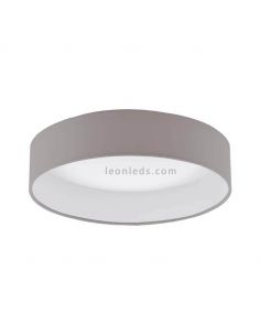 Plafón LED textil Palomaro gris pardo pequeño