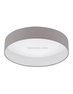 Lâmpada de teto LED pequena Taupe Grey Palomaro Textile 2
