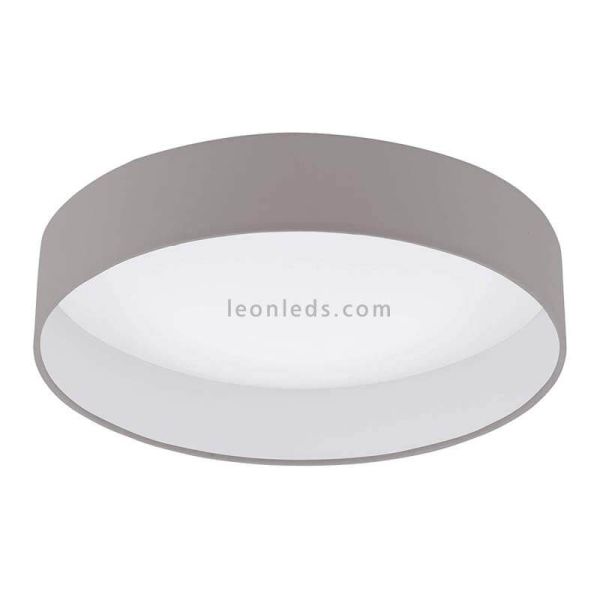 Plafón LED textil Palomaro gris pardo mediano