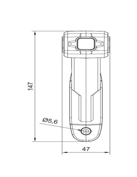 Mesures de Long klaxon flexible LED 3 lumières FT-146 Fristom | leonleds