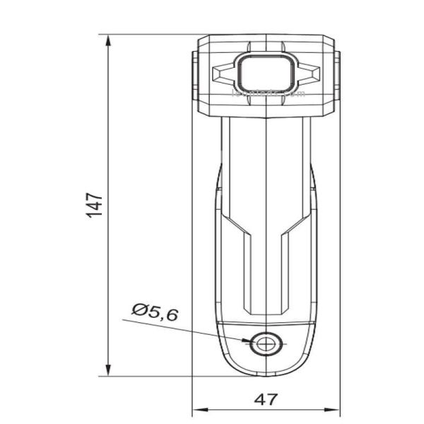 Mesures de Long klaxon flexible LED 3 lumières FT-146 Fristom | leonleds