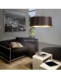 Lámpara colgante Maserlo en negro-oro Ø53cm Eglo Iluminación