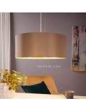 Lámpara de techo textil Maserlo beige-oro 3xE27 Eglo Iluminación