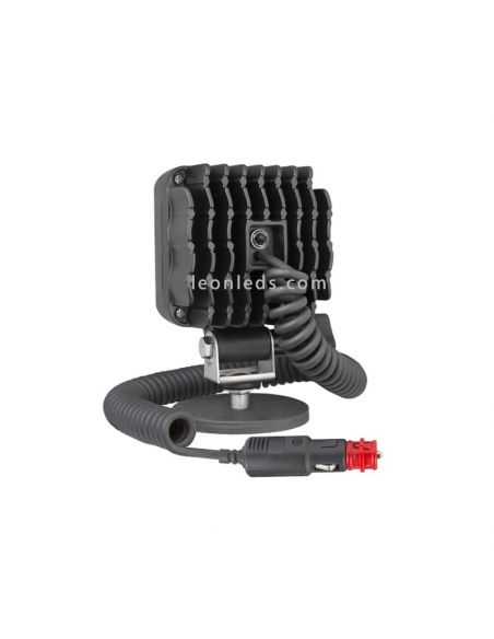 Phare LED magnétique pour 12V et 24V avec connexion allume-cigare, interrupteur | Éclairage LeonLeds