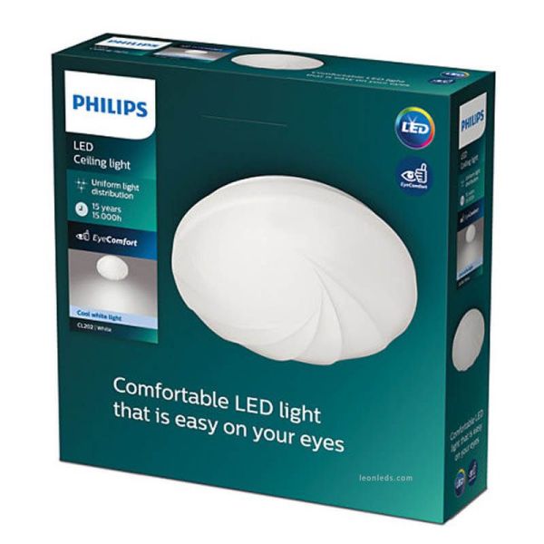 Plafonnier LED moderne 17W Shore 4000K 1.900Lm Philips | leonleds