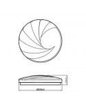Dimensiones de Plafón LED moderno 17W Shore 4000K 1.900Lm Philips | LeonLeds
