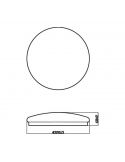 Dimensiones Plafón LED redondo 17W CL200 Moire Gen II Philips | LeonLeds