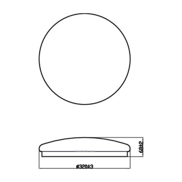 Dimensiones Plafón LED redondo 17W CL200 Moire Gen II Philips | LeonLeds
