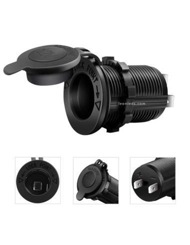 Conector de mechero con tapon hermético 12V / 24V Agropar | LeonLeds