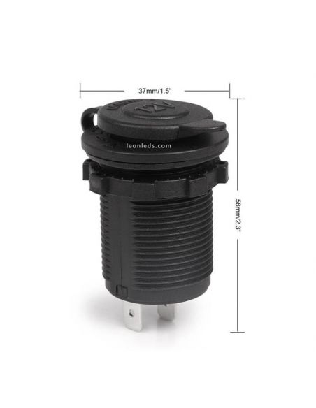 Conector de mechero con tapon hermético 12V / 24V Agropar | LeonLeds