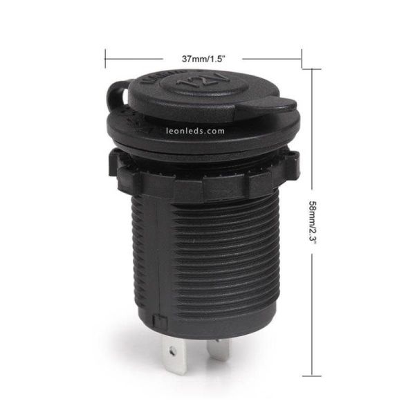 Conector de mechero con tapon hermético 12V / 24V Agropar | LeonLeds