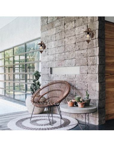 Aplique de exterior Pulfero 1 marrón IP44 Eglo