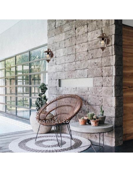 Aplique de parede exterior Pulfero 1 marrom IP44 Eglo