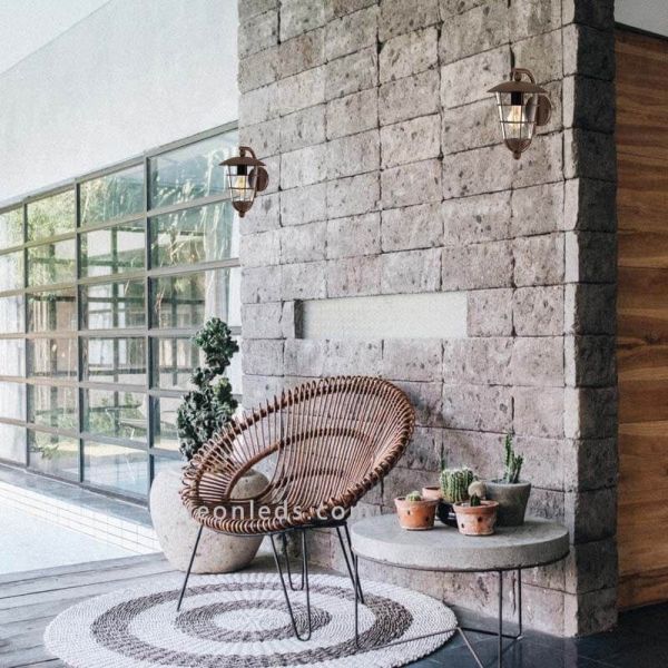 Aplique de parede exterior Pulfero 1 marrom IP44 Eglo