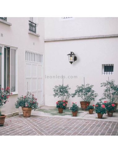 Candeeiro de parede exterior Pulfero aço preto IP44 Eglo Iluminación