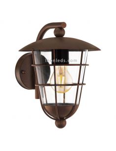 Aplique de parede exterior Pulfero 1 castanho IP44