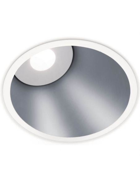 Downlight LED argenté Lex Asymmetric de Arkoslight | LeonLeds.com