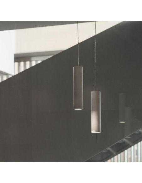 Arkoslight Scope 27 detalhes da lâmpada de suspensão branco | leonleds