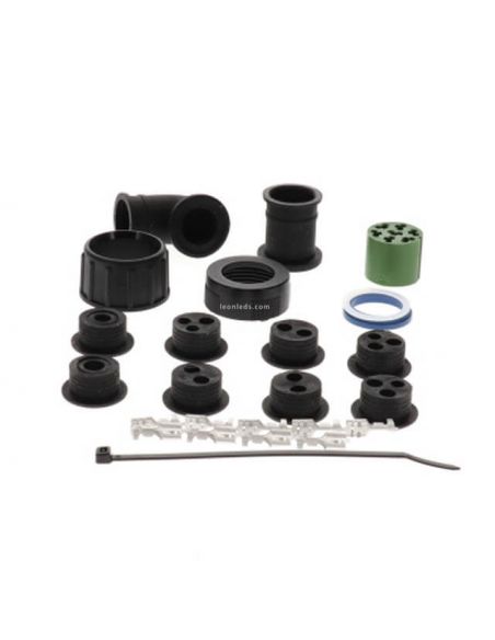Conector Hembra Aspock ASS2 7 Polos Verde Kit 13-5626-951 | LeonLeds