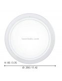 Plafón de techo/pared redondo Planet 1 blanco 1xE27 dimensiones