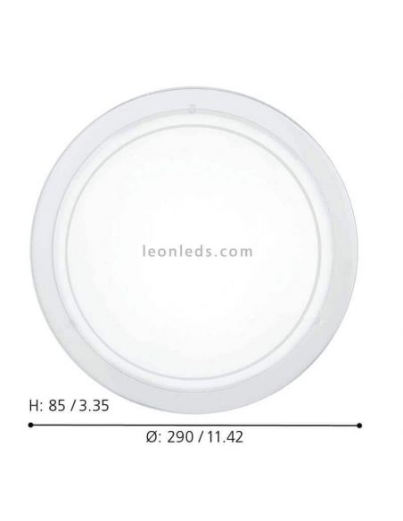 Plafonnier/applique rond Planet 1 blanc 1xE27 dimensions