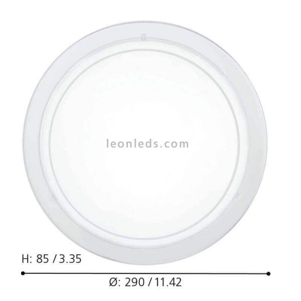 Luminária redonda de teto/parede Planet 1 branco 1xE27 dimensões