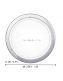 Plafón de techo Planet 1 de acero cromo 1xE27 dimensiones