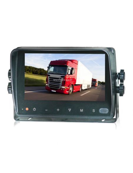 Monitor para camaras de visión trasera 7¨ TFT-LCD Color para 4 Cámaras Táctil | LeonLeds