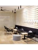 Plafón LED Scope 35 Surface de Arkoslight para iluminación de una cafetería | Leonleds