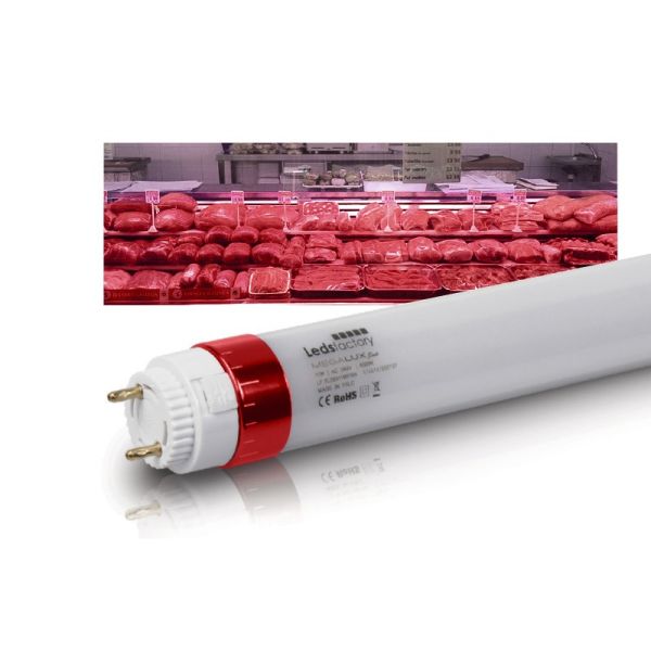 Tubo LED Megalux Meat Carnes Rojas Leds Factory Especial alimentación de la mejor calidad | LeonLeds