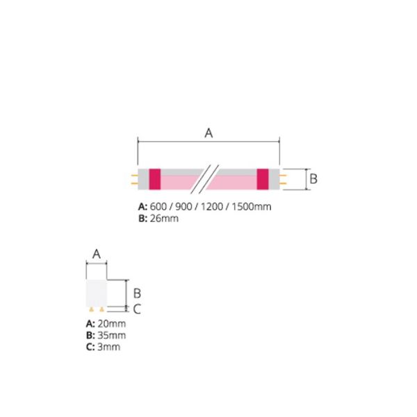 Tubo LED Megalux Food Carnes Rojas Leds Factory Tubos led de la mejor calidad | LeonLeds