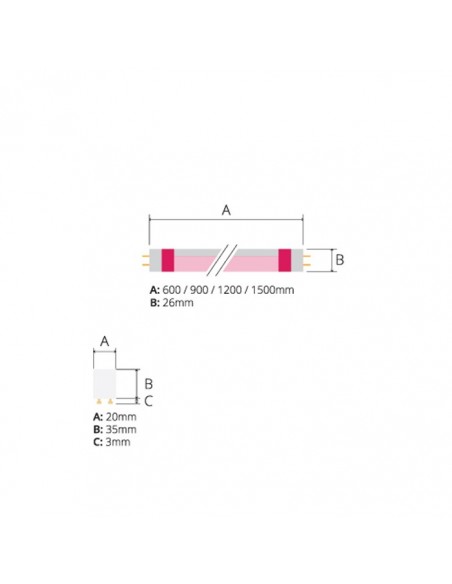 Tube LED Spécial Aliments Frais Rose Viandes Leds Usine Megalux | leonleds