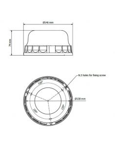 Rotativo LED ambar Plano con tulipa transparente 3 Tornillos Vignal | LeonLeds 2