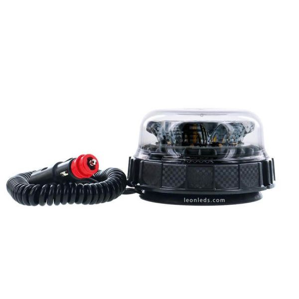 Gyrophare LED avec abat-jour transparent à Ventouse Magnétique et Briquet 147589 Vignal | leonleds