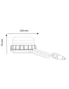 Gyrophare LED avec abat-jour transparent à Ventouse Magnétique et Briquet 147589 Vignal | leonleds 2