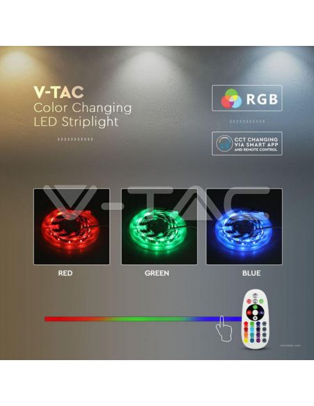 Tira LED RGBW CCT Wifi 5 Metros Alexa o Google Home IP65 2628 | LeonLeds