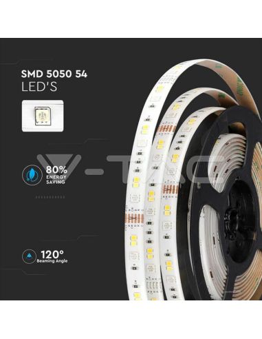 Tira LED RGBW CCT Wifi 5 Metros Alexa o Google Home IP65 2628 | LeonLeds