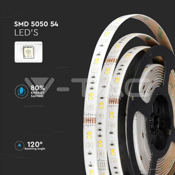 Tira LED RGBW CCT Wifi 5 Metros Alexa o Google Home IP65 2628 | LeonLeds