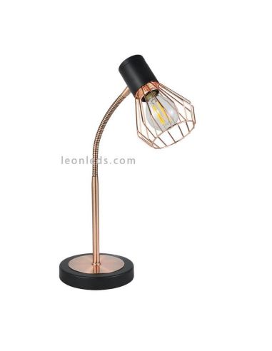 Lámpara de sobremesa flexo 1xE14 San Petesburgo cobre Fabrilamp | LeonLeds Iluminación